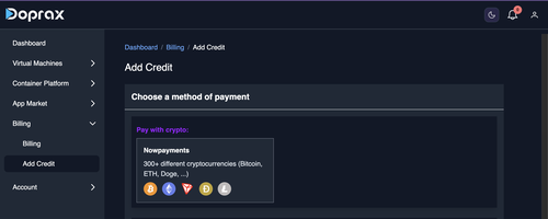 NowPayments option to pay with crypto