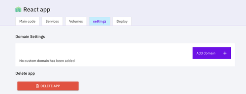 add domain to deployed app