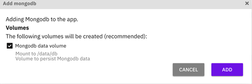 add mongodb volume