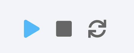 click the square icon to stop the app from running
