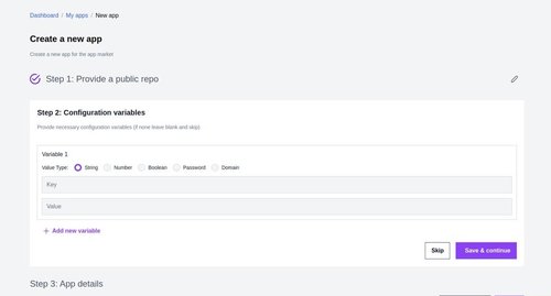 config variables