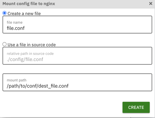 create config file