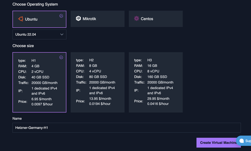 create vm