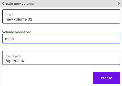 create volume for nginx service