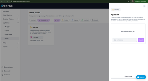 created issue