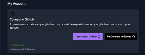 disconnect doprax from github