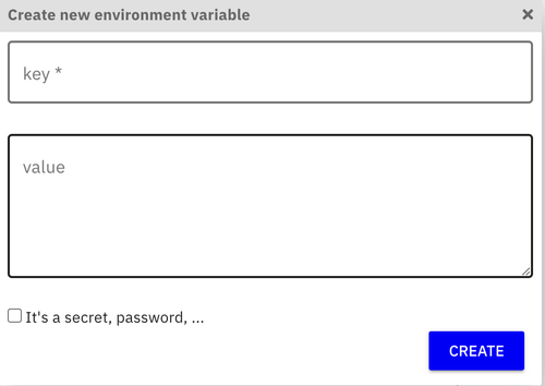 environment variables in created volume