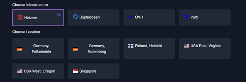 Hetzner provider on Doprax