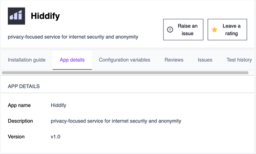 hiddify app in the app market