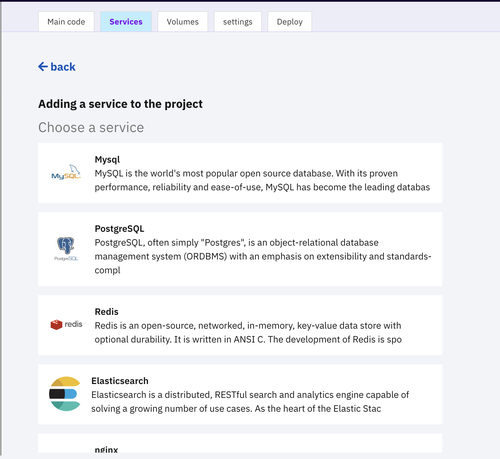 list of services