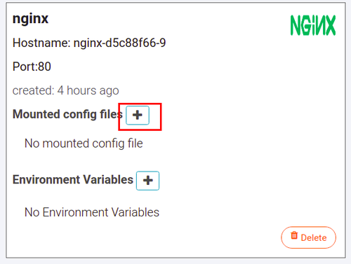 mount config file to nginx