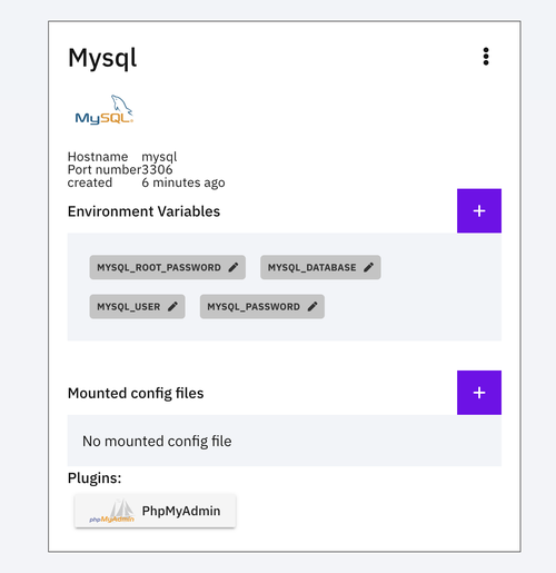 mysql service added