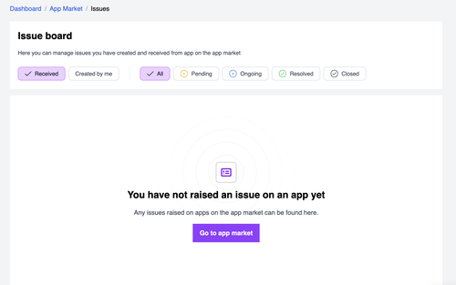 no published apps for reviews