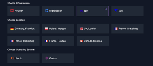 OVH provider on Doprax