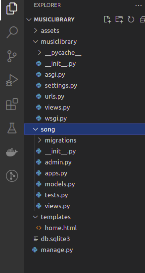 project folder structure