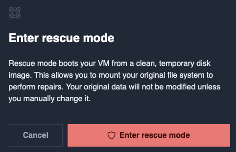 Screenshot of Doprax&#x27; rescue mode feature