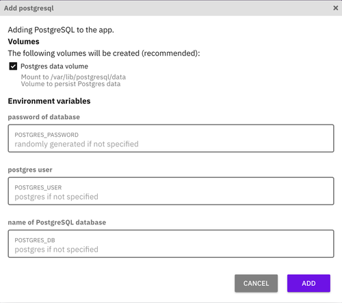 select postgresql service