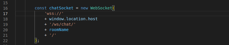 js websocket connection